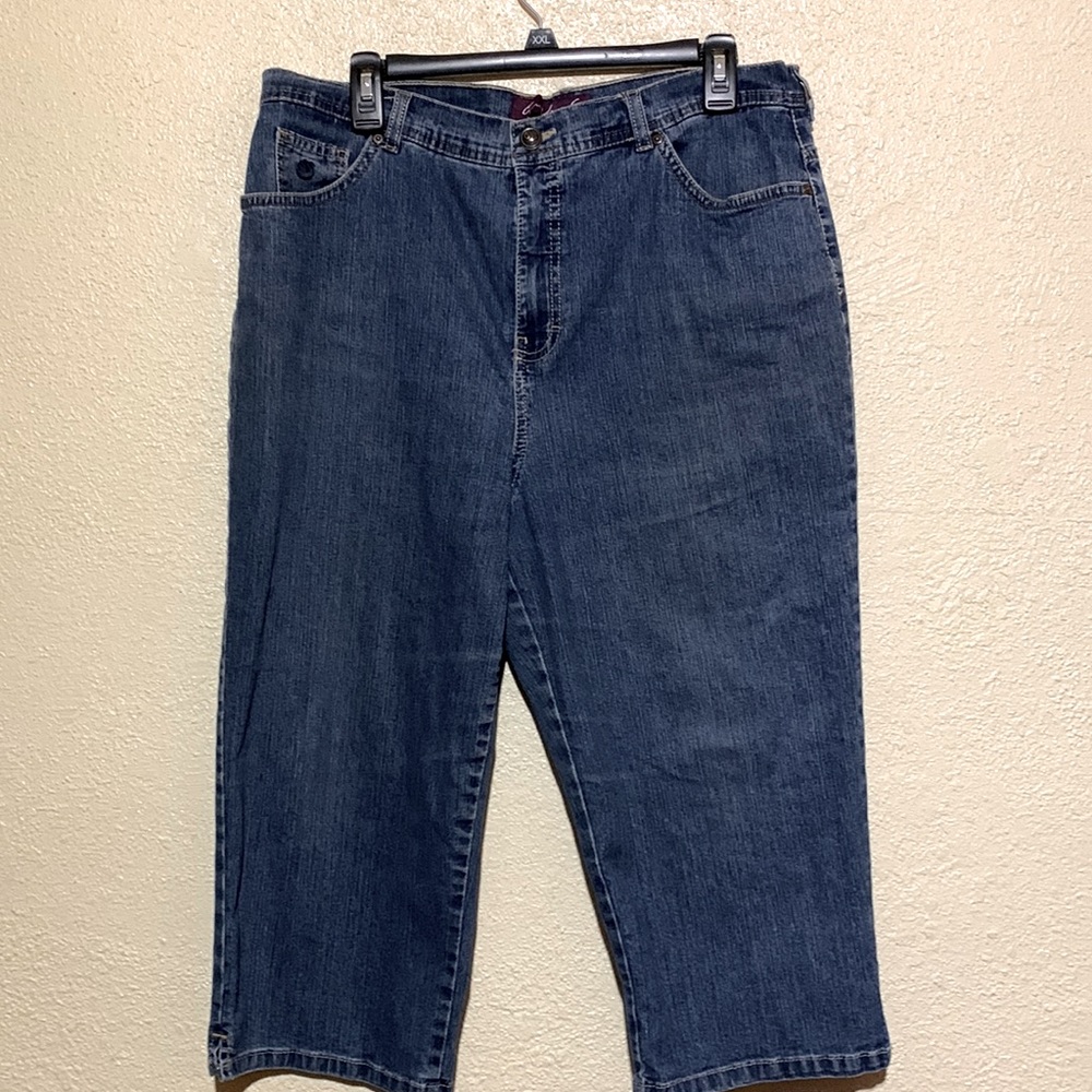 Gloria Vanderbilt Dark Blue Denim Capris